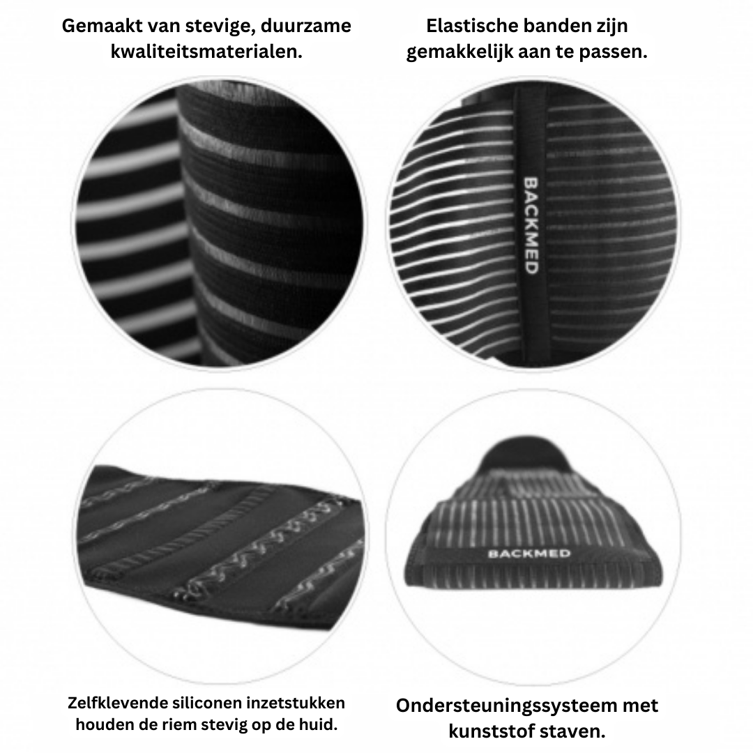 Ondersteuningsband - BackMed - Verlicht Pijn - Houdingscorrectie