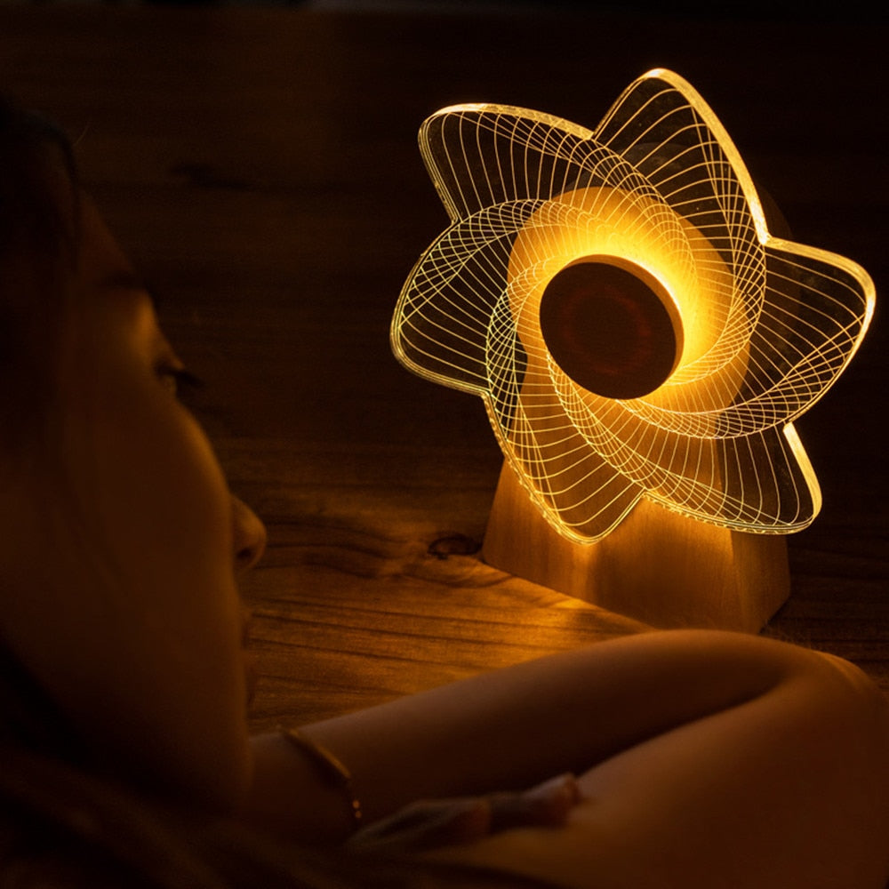 Nachtlamp - MelodyGlow - Houten Windmolen Ontwerp - Speelse Sfeer