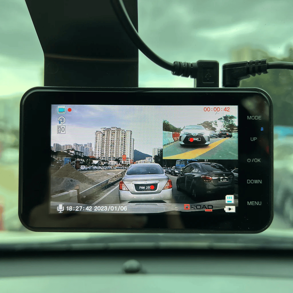 Dashcam - SafeDrive - Dual-Lens HD - 24-Uurs Parkeerbewaking