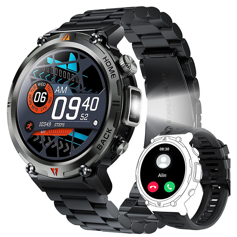 Smartwatch - GlowGear - Zaklamp & Bluetooth - Stijlvol & Functioneel