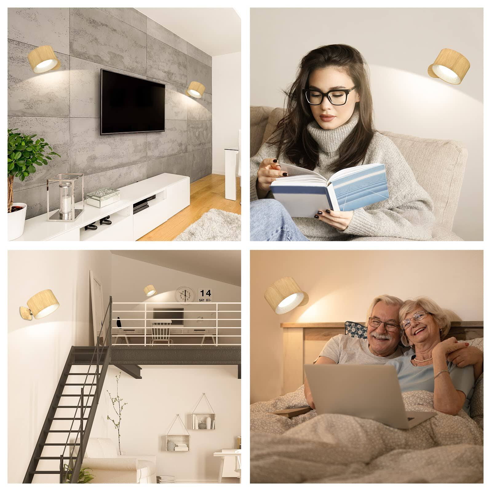 LED Wandlamp - EasySwivel - Draadloos Ontwerp - Moderne Stijl