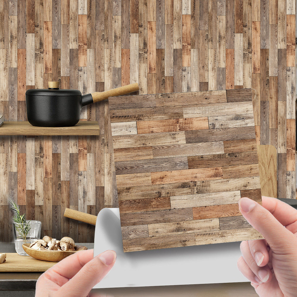 Muurstickers - WoodCharm - Gestructureerd Ontwerp - Gezellig & Eenvoudige Renovatie