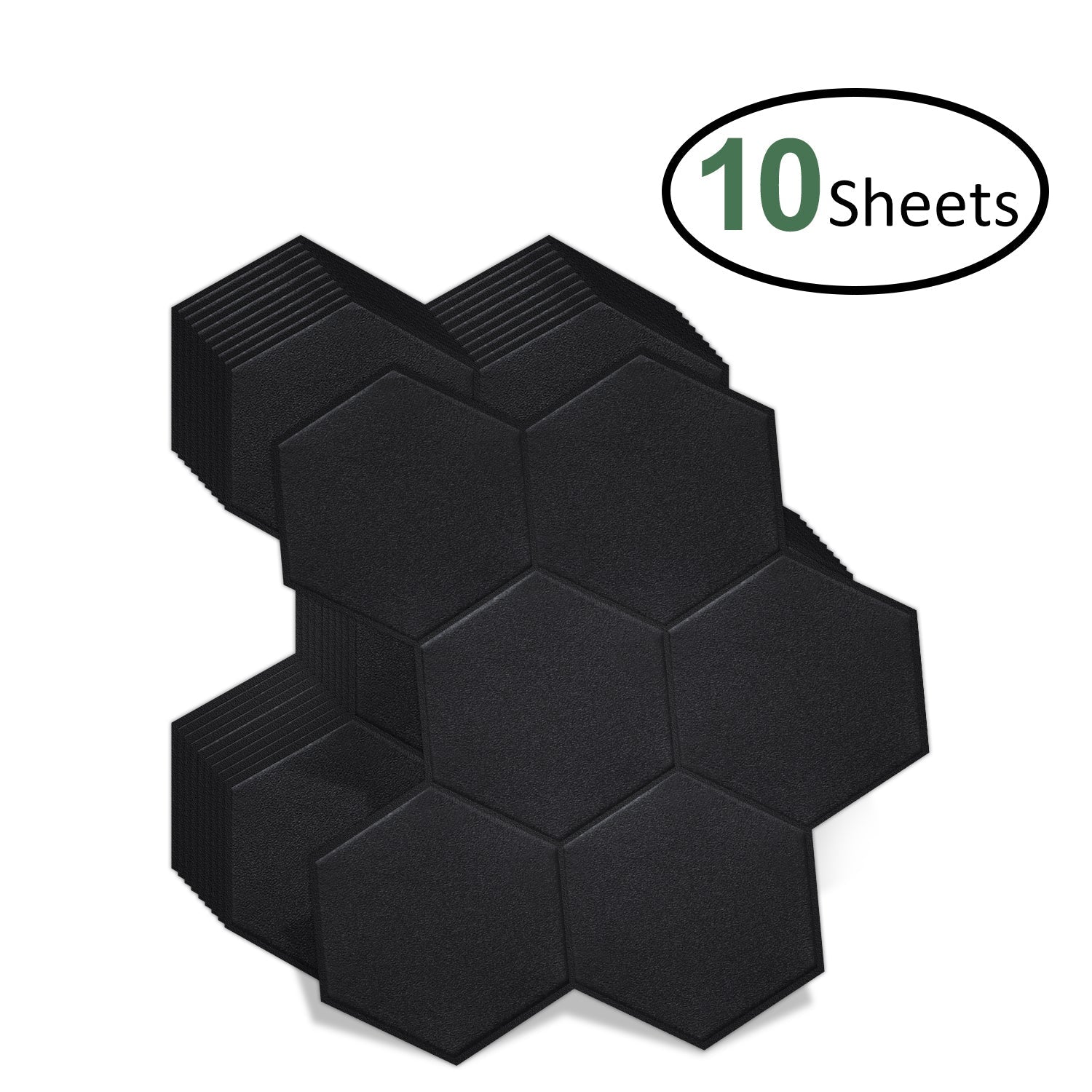 Wanddecoratie - HexaStyle - Set van 10 Grote Zeshoekige Behang - Geometrische Elegant