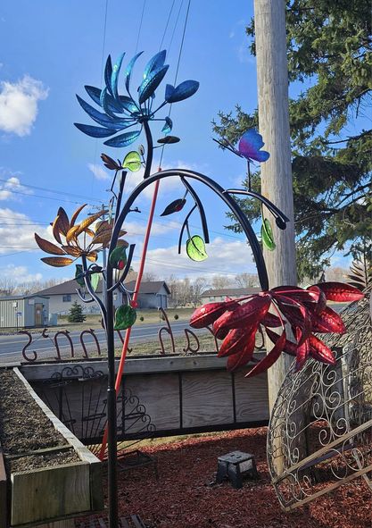 Windspinner - BloomSpin - Meer Kleurige Bloemen - Levendige Tuinaccent