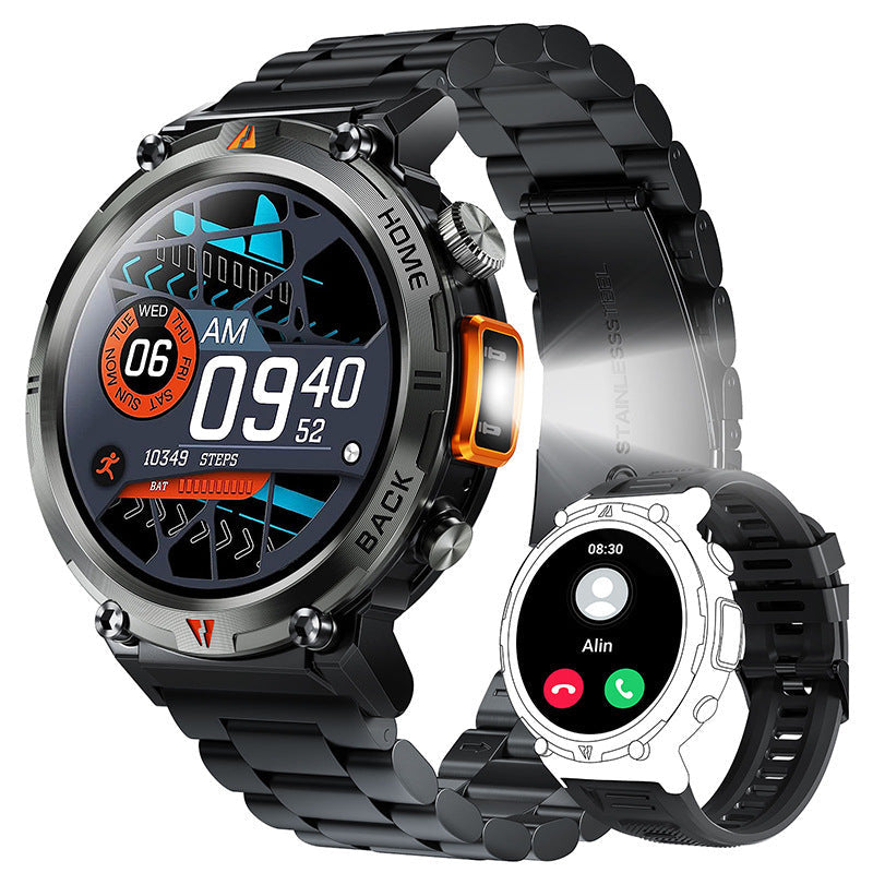 Smartwatch - GlowGear - Zaklamp & Bluetooth - Stijlvol & Functioneel