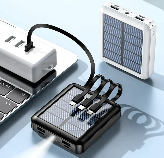 Zonne-energie Powerbank - PowerSolar - Hoge Capaciteit - Perfect voor Onderweg