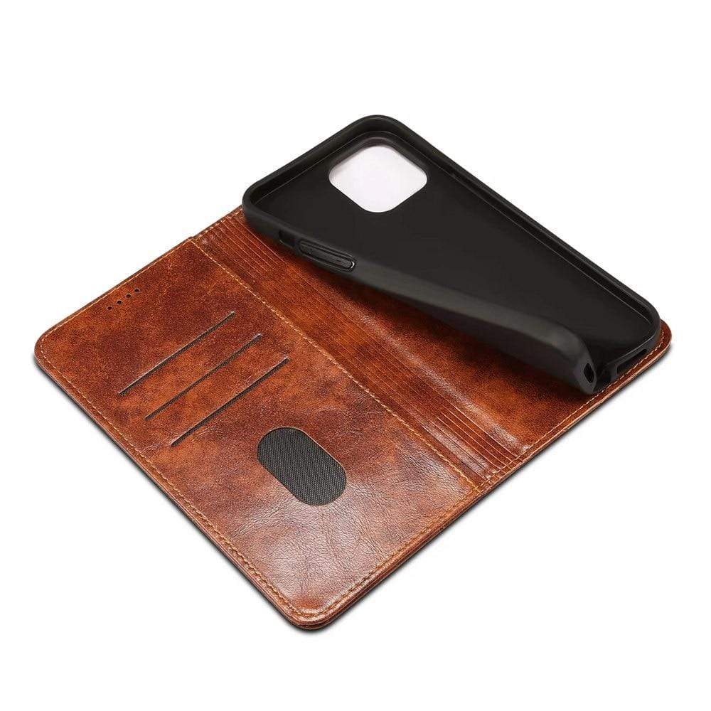 Flip Cover Portemonnee Case - Luxura - Echt Leer - iPhone 12