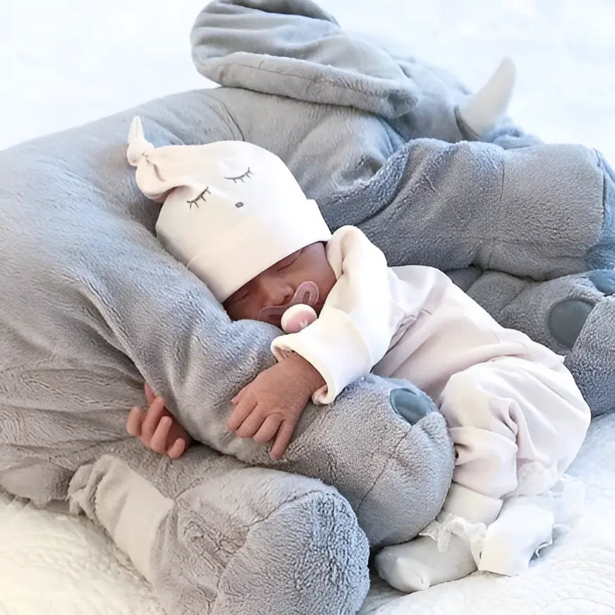 Pluche Olifant Knuffel - Zacht - Slaapkussen - Kinderkamer Decor - baby