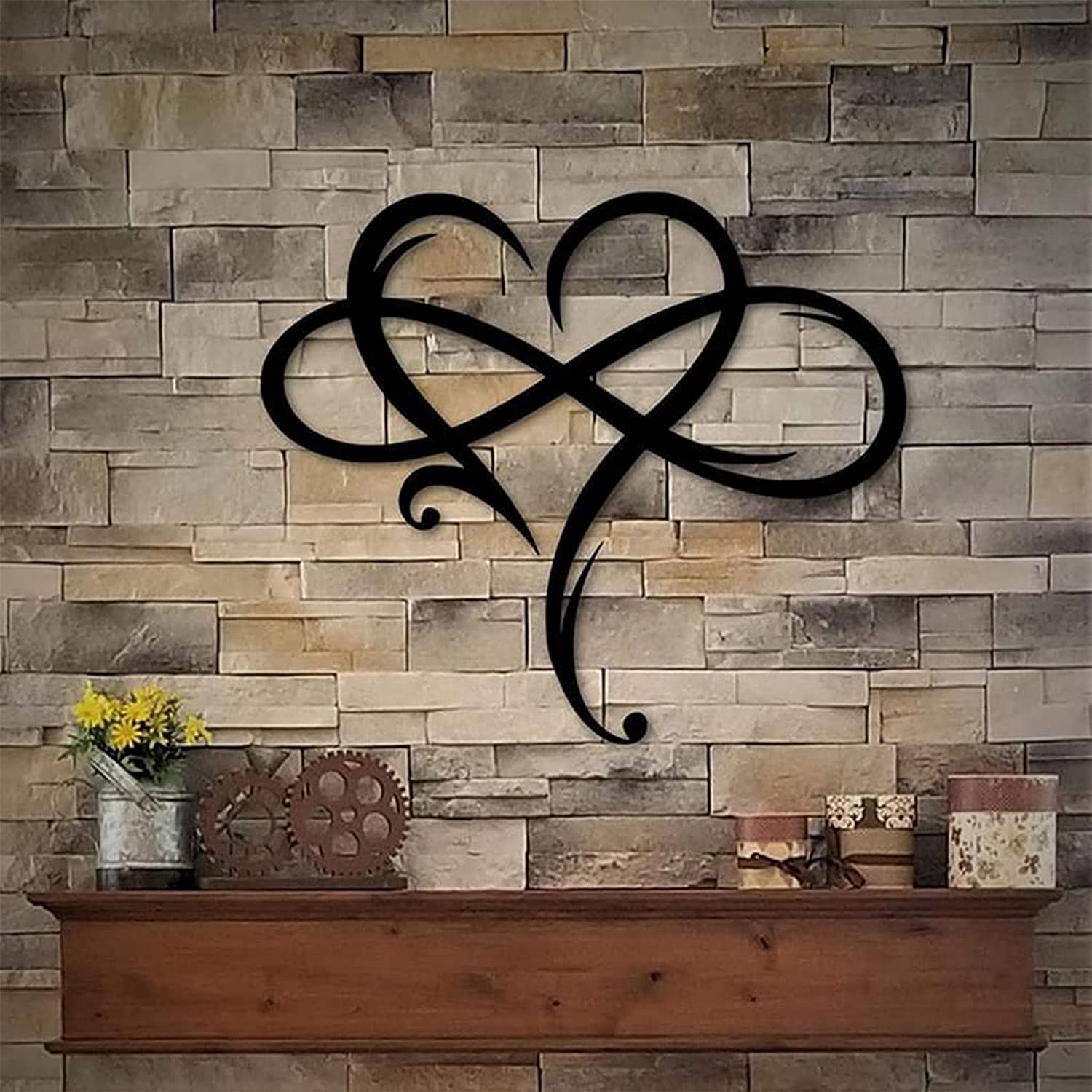 Wand Hart Decor - Infinitia - Symbool van Liefde - Eeuwigdurende Ontwerp