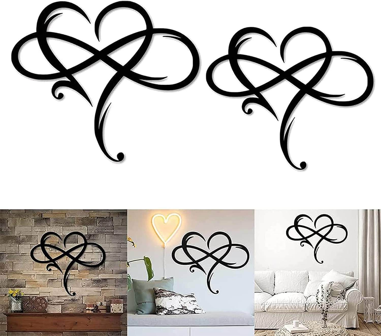 Wand Hart Decor - Infinitia - Symbool van Liefde - Eeuwigdurende Ontwerp