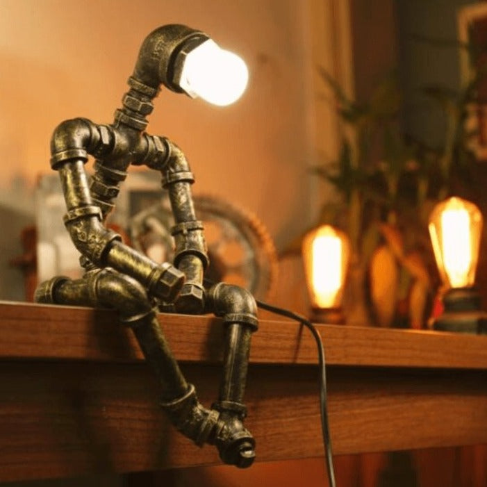 Lamp - IronBot - Retro Robot - Industrieel Ontwerp