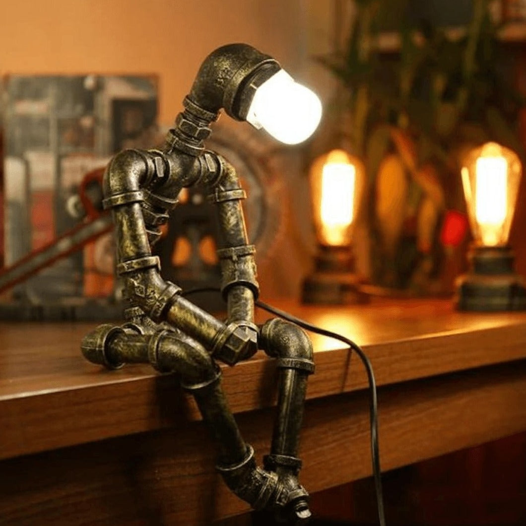 Lamp - IronBot - Retro Robot - Industrieel Ontwerp