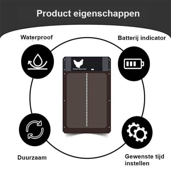 Kippenhokdeur - AutoCoop - Waterdicht Ontwerp - Eenvoudige Installatie