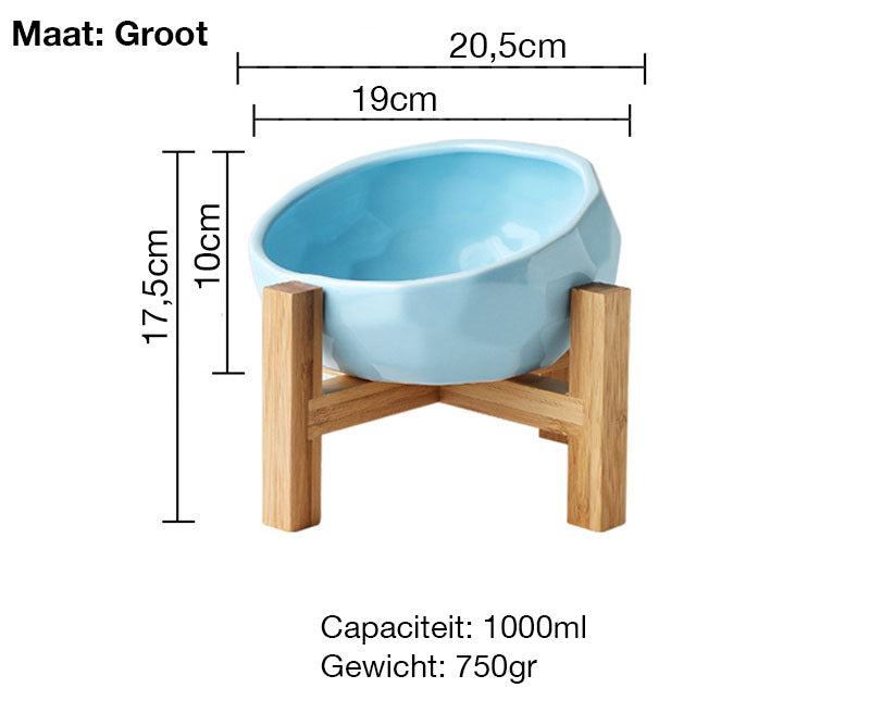 Voerbak voor Huisdieren - NordicCeram - Stijlvol & Hygiënisch - Ultiem Comfort tijdens Maaltijd