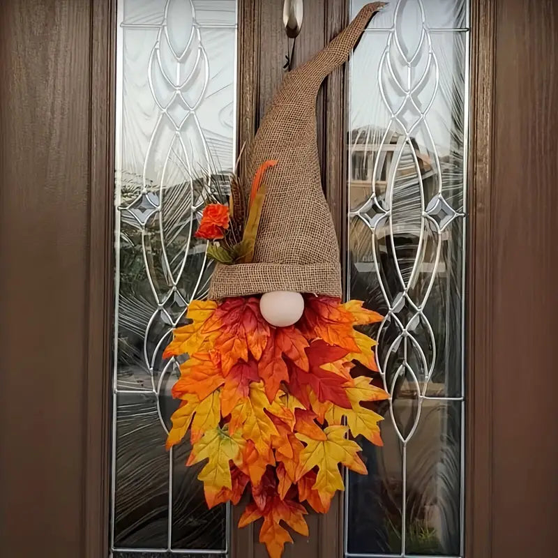 Herfstkrans - MapleGnome - Handgemaakt & Feestelijk - Gezellige Herfstdecoratie