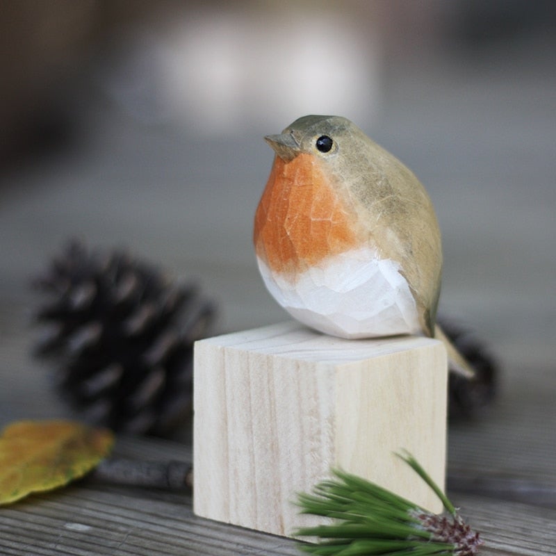 Handgemaakte Houten Vogels - Vogely - Rustieke Decoratie - Uniek Ontwerp