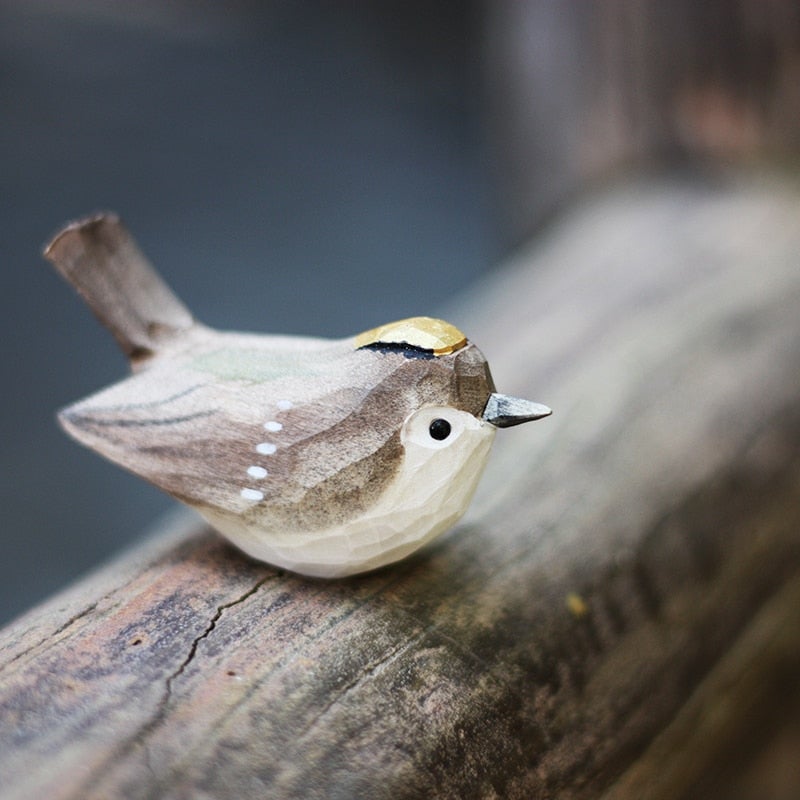 Handgemaakte Houten Vogels - Vogely - Rustieke Decoratie - Uniek Ontwerp