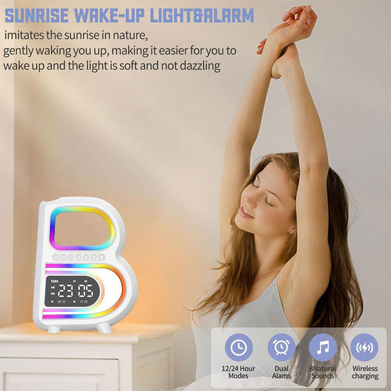 Bluetooth Speaker - SoundGlow - Draadloze Oplader & Multifunctionele Lamp