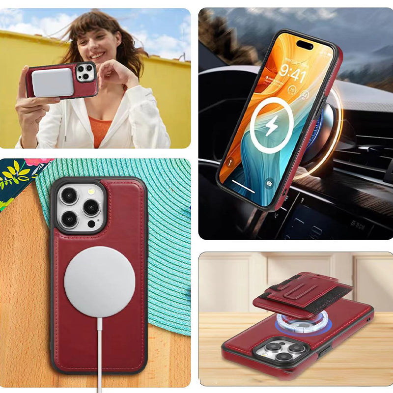 iPhone Hoesje - SleekCard - Ingebouwde Kaarthouder & Standaard - Slank & Functioneel