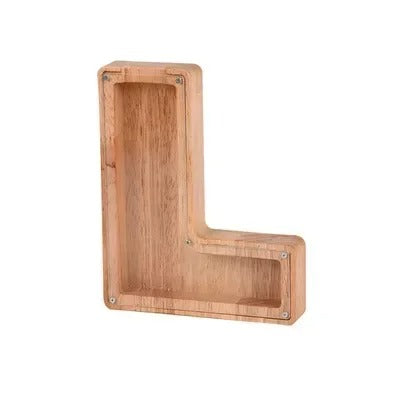 Houten Letter Spaarpot - Sparen - Aanpasbaar - Veilig Opslaan