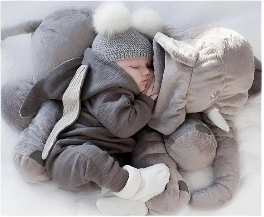 Pluche Olifant Knuffel - Zacht - Slaapkussen - Kinderkamer Decor - baby